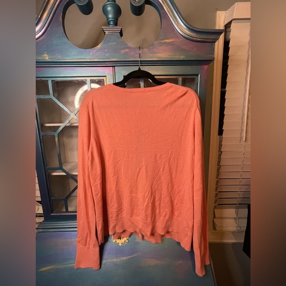 Loft Cardigan - XL Coral (More Pinky Coral) - Picture 2 of 6